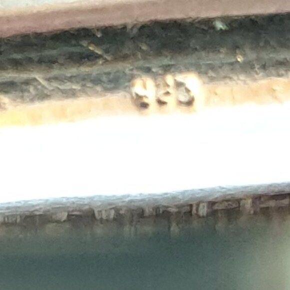 Rare Vintage Mexico 925 Sterling Silver Carnelian Enamel Bangle Bracelet - Picture 5 of 11